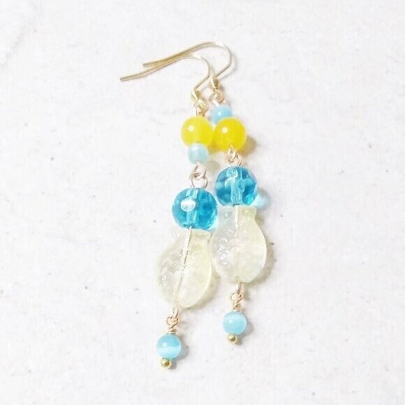 Mermaid Approved! Boho & Beach Ready! Unique Beaded Fish Dangle Earrings - Picture 1 of 9